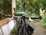 magicshine mounted on bike, front view
